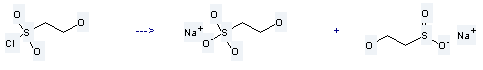 Ethanesulfonic acid,2-hydroxy-, sodium salt (1:1) is prepared by reaction of 2-hydroxyethanesulfonyl chloride with another product of sodium 2-hydroxyethanesulfinate.